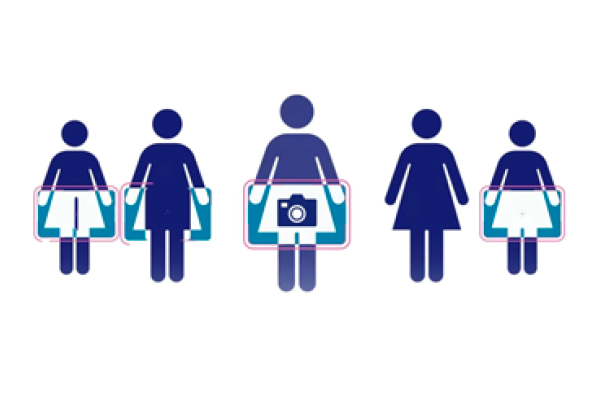 Imagen de un infografía que muestra una vista del cribado cervicouterino de una mujer