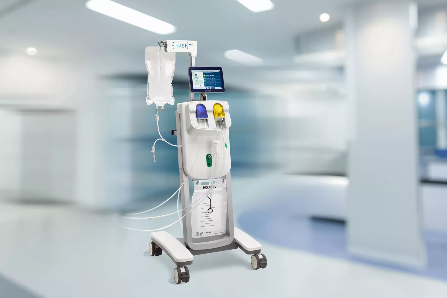 Sistema de gestión de fluidos Fluent® sobre fondo blanco