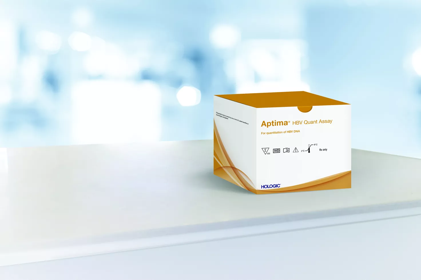 Ensayo Aptima™ HBV Quant de Hologic sobre fondo blanco