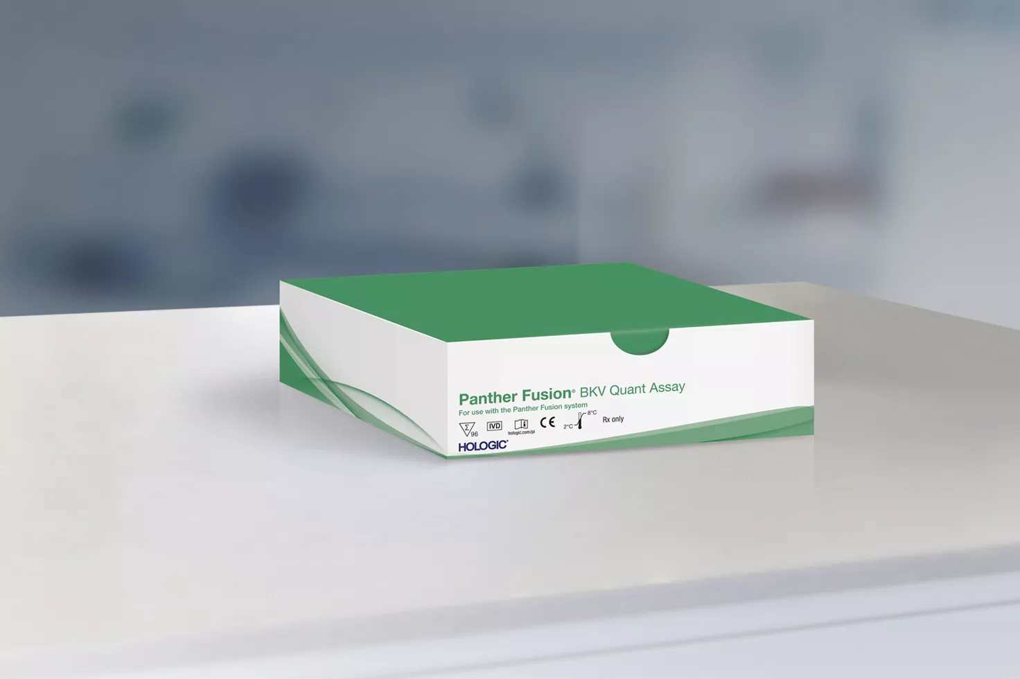 Ensayo Panther Fusion® BKV Quant sobre fondo blanco