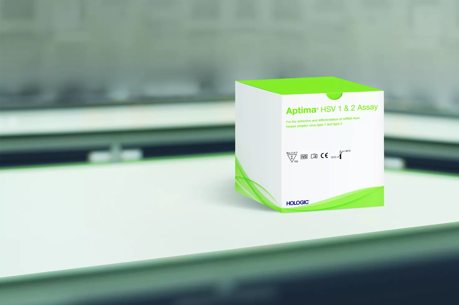 Caja del ensayo sobre un fondo difuminado