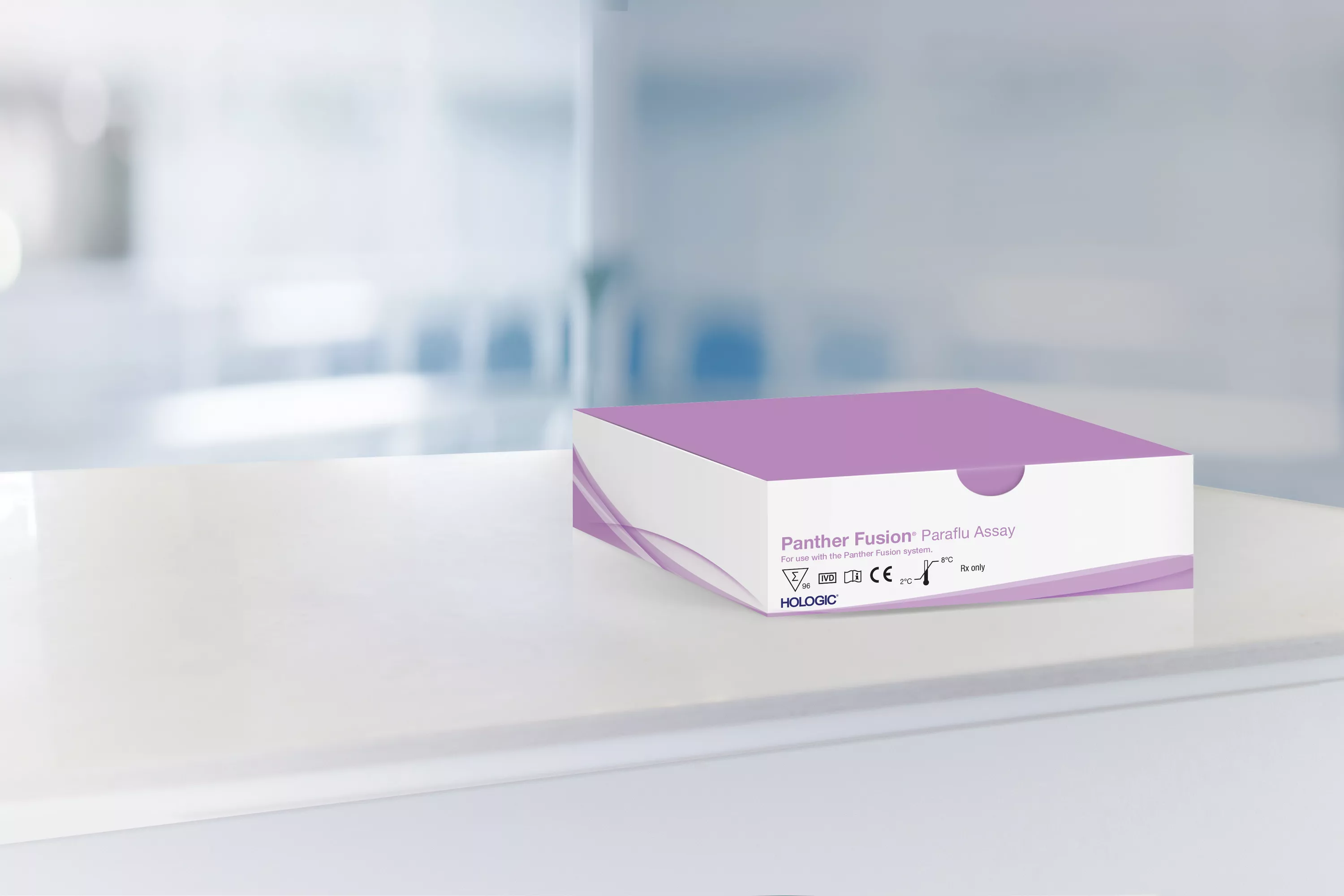 Cajas de ensayos con laboratorio al fondo