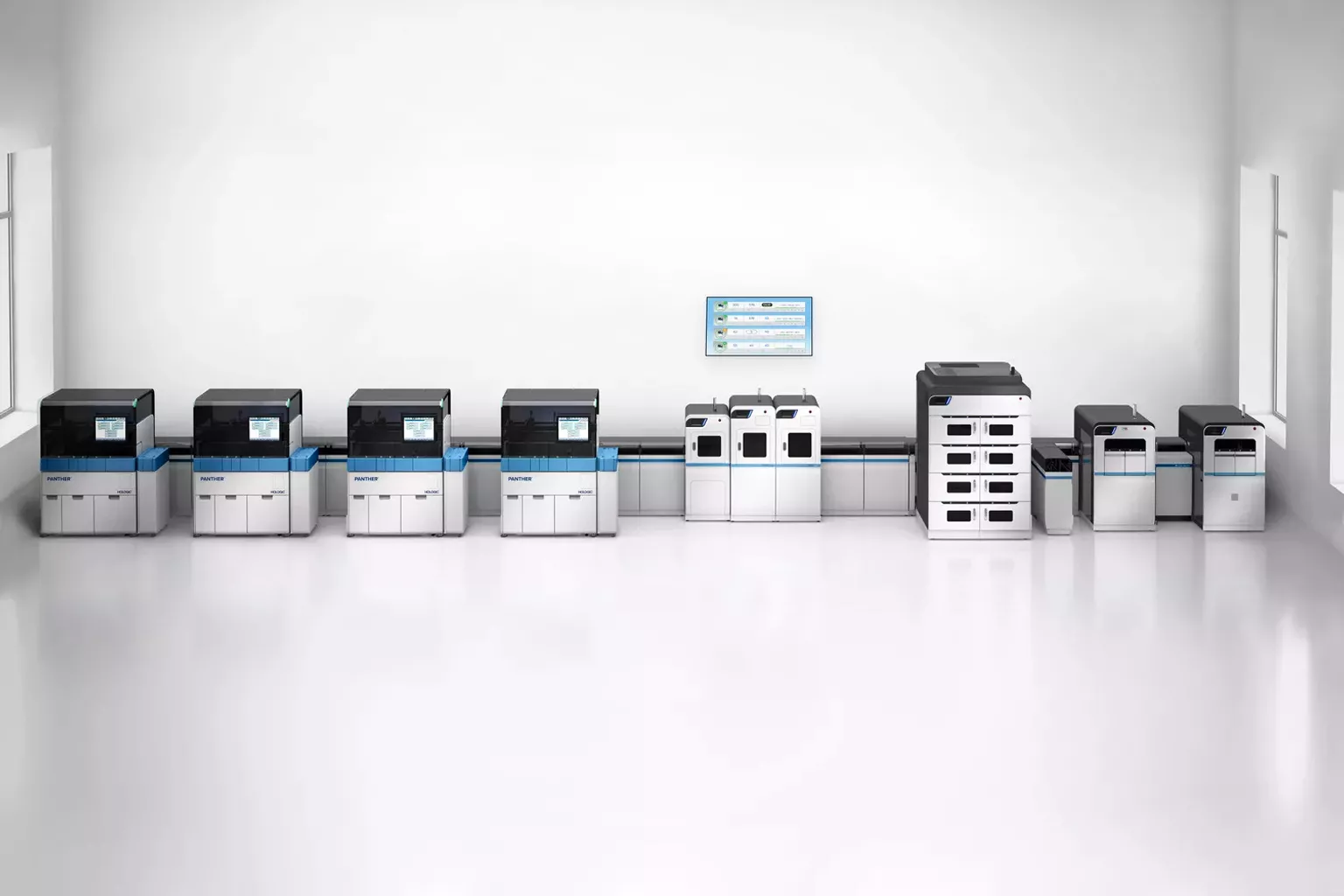 Imagen de equipos Panther de Hologic sobre fondo blanco
