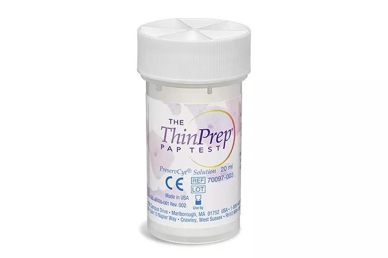 Viales de recogida ThinPrep en un laboratorio