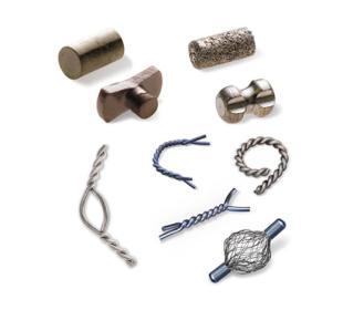 Marcadores de biopsia de mama de Hologic sobre fondo blanco